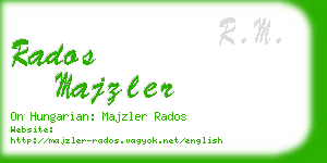 rados majzler business card